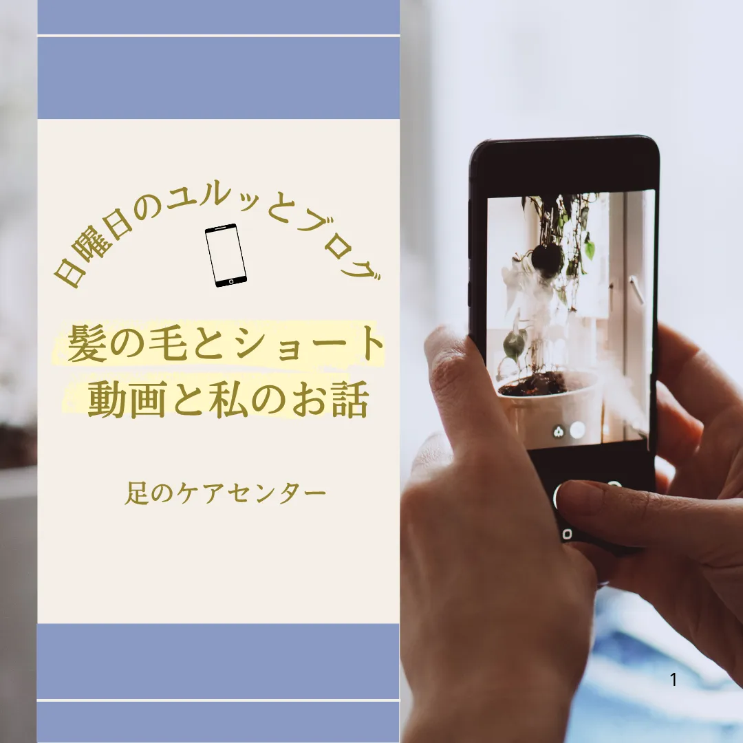 髪の毛とショート動画と私のお話～日曜日のユルッとブログ～