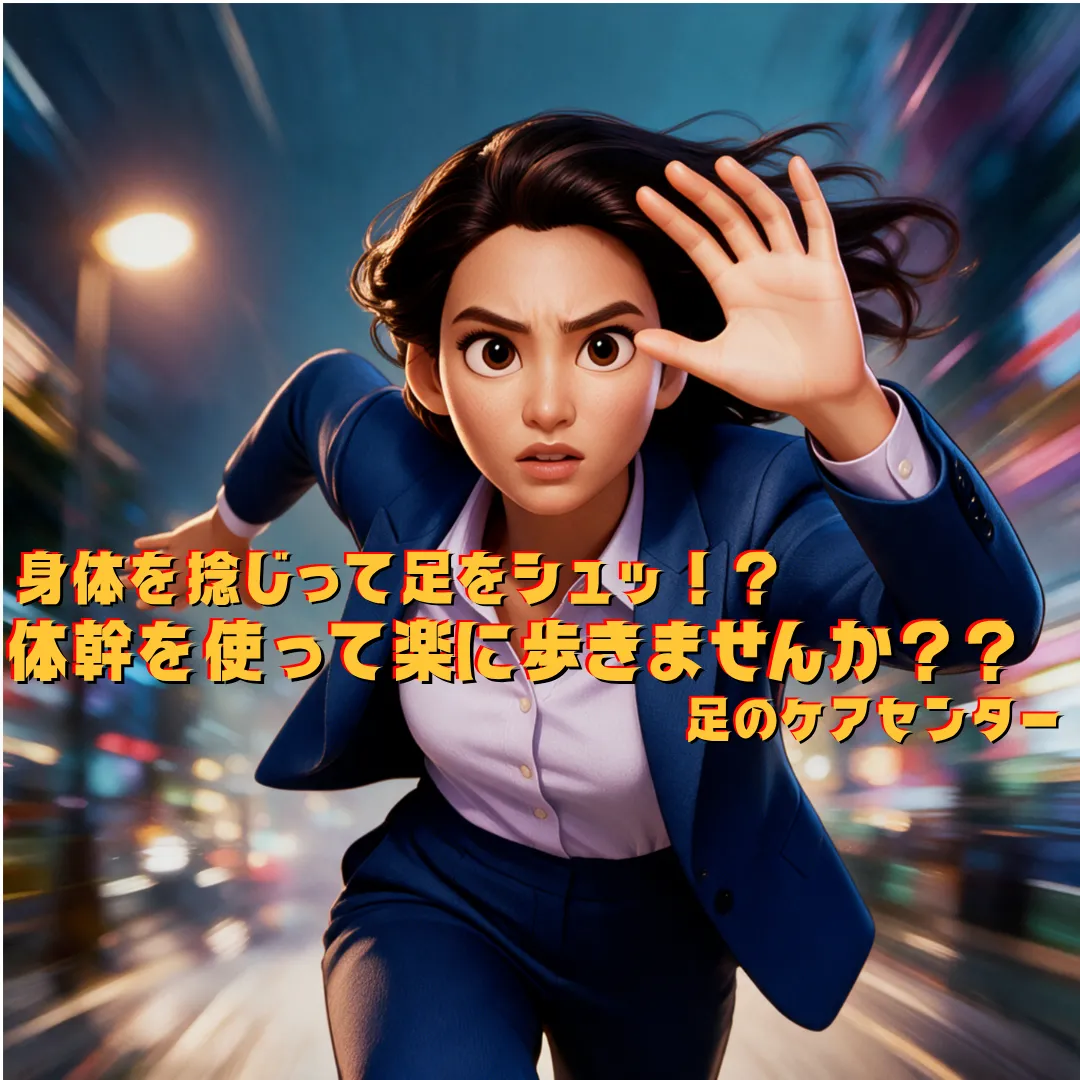 身体を捻じって足をシュッ！？体幹を使って楽に歩きませんか？？