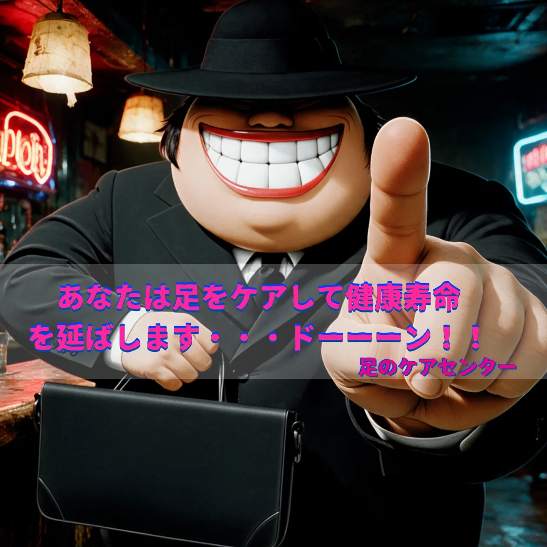 あなたは足をケアして健康寿命を延ばします・・・ドーーーン！！