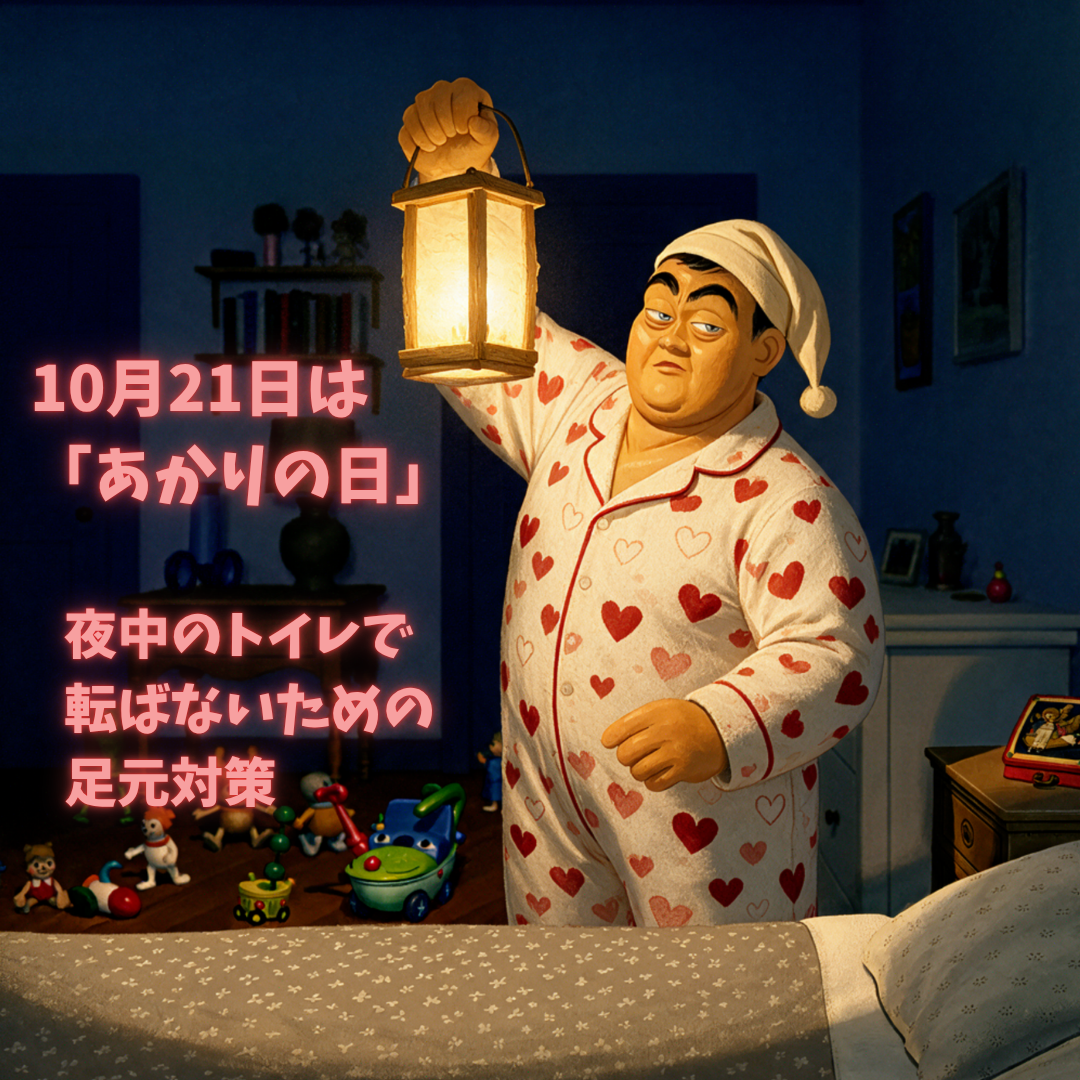 10月21日は「あかりの日」!夜中のトイレで転ばないための足元対策