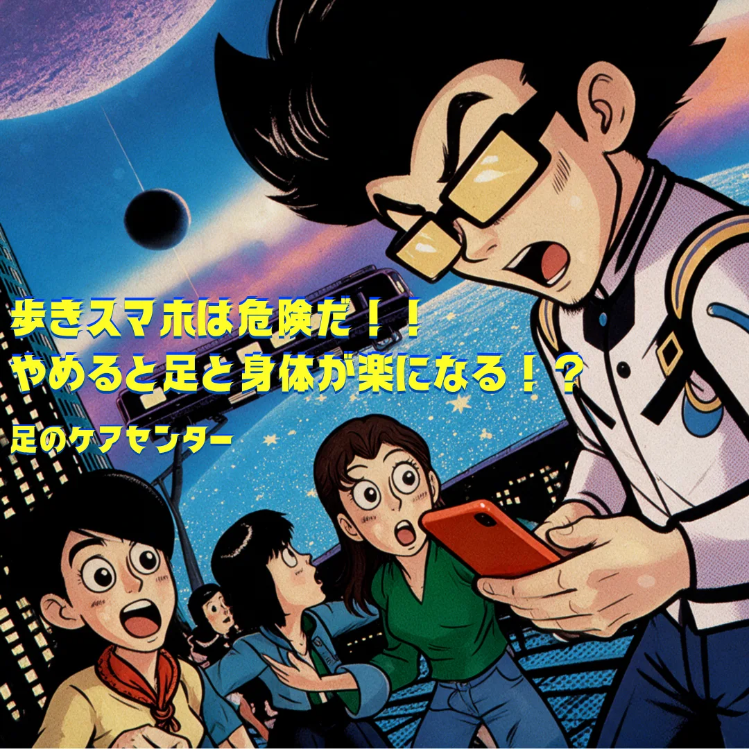 歩きスマホは危険だ！！やめると足と身体が楽になる！？